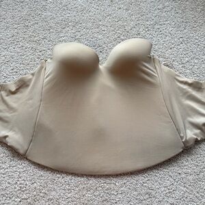 Unique Lingerie Women’s Tan Strapless Longline Corset Bra